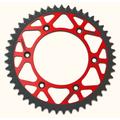 PBR Twin Color Rear Sprocket Red/Black 52 Teeth Aluminium Ultra-Light Self-Cleaning Hard Anodized 520 Pitch Type 899