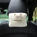 Car Tissue Box Cute Plush Animals Napkin Tissue Paper Holder Portable Drawer Box Car Styling