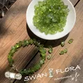 Bracelet Péridot Naturel pour Femme Bijoux en Clip d'Olivine Charbon Vert Massage de Guérison