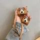 Cute Cartoon dog Soft For Apple Airpods Case 3 Accessories Luxury Leather Case For AirPods 1 2 pro