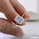Bague diamant Moissanite coupe coussin pour femme argent regardé 100% alliances bijoux de