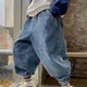 ChimBoys-Jeans décontractés de style coréen pour enfants pantalons d'été pour filles vêtements