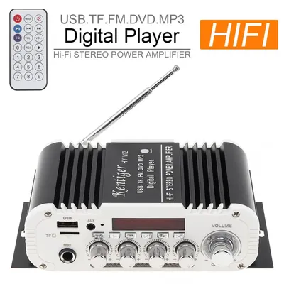Amplificateur de caisson de basses haute puissance compatible Bluetooth lecteur radio FM audio de