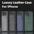 Coque magnétique en cuir et silicone pour iPhone coque arrière pour iPhone 15 14 13 12 11 Pro Max