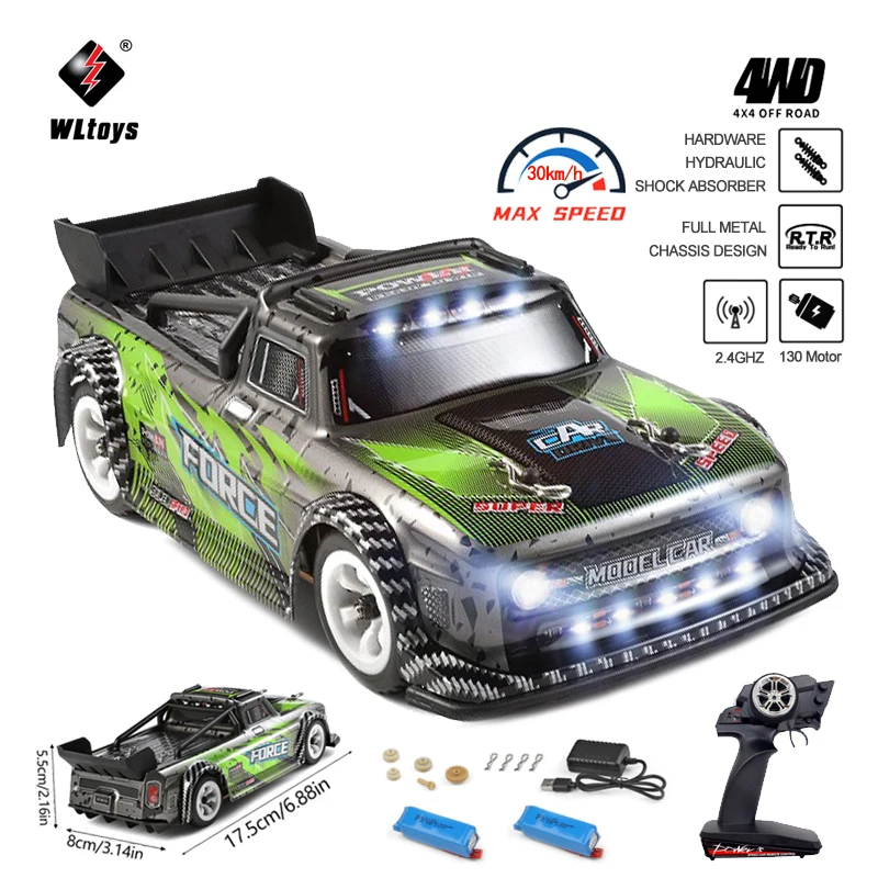 WLtoys-Voiture tout-terrain télécommandée pour garçons, dérive à grande vitesse, jouets à la dérive, 1:28, 2.4G, 30 km/h, 1:28, 284131 Rc