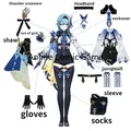 Genshin Impact Eula Game Imbibé Uniforme Cosplay Costume Chaussures Perruque Anime Costume de