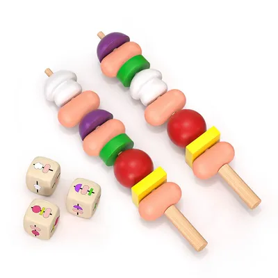 Brochettes de Simulation en bois pour enfants Puzzle 3D jeu de société jeu de Simulation jouet