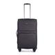 Stratic Bendigo Light + Koffer Weichschale Reisekoffer Trolley Rollkoffer mittelgroß, TSA Kofferschloss, 4 Rollen, Erweiterbar, Größe M, Schwarz