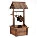 JOMEED Outdoor Decorative Farmhouse Rustic Wooden Wishing Well Water Fountain - 25.56