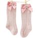 AMILIEe 1 Pair Kids Baby Girls Cotton Lace Stockings Toddlers Warm Bowknot Long Tube Socks 0-3 Years