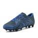 DREAM PAIRS Kids Boys & Girls Lightweight Soccer Shoes Sport Outdoor Soccer Cleats 160472-K NAVY/ROYAL/WHT Size 2