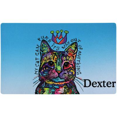 Drymate Dean Russo Purr Its Way Out Personalized Cat Feeding Mat, 12" L X 20" W X 0.12" H, Medium
