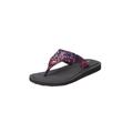 Wide Width Women's The Sylvia Soft Footbed Thong Sandal by Comfortview in Party Multi (Size 10 W)
