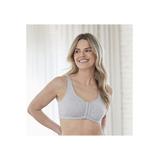 Plus Size Women's Bestform 5006014 Comfortable Unlined Wireless Cotton Stretch Sports Bra With Front Closure by Bestform in Heather Grey (Size 38)