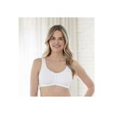 Plus Size Women's Bestform 5006014 Comfortable Unlined Wireless Cotton Stretch Sports Bra With Front Closure by Bestform in White (Size 48)