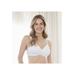 Plus Size Women's Bestform 5006248 Striped Wireless Cotton Bra With Lightly-Lined Cups by Bestform in White (Size 40 D)