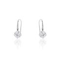 Boucles D'oreilles Pendantes Or Blanc Aedhan Oxydes