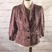 Anthropologie Jackets & Coats | Anthropologie Ett Twa Floral Cotton Blazer | Color: Green/Pink | Size: M