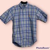 Ralph Lauren Shirts & Tops | Eucralph Lauren Boy’s Spring Color Plaid Ss Button-Up L(16-18) | Color: Blue | Size: Lb