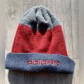 Adidas Accessories | Adidas Beanie Hat Cap Gray Red Adult One Size Knit Winter Outdoors Mens 90s | Color: Gray/Red | Size: Os