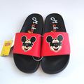 Disney Shoes | Disney Boys' Mickey Mouse Sandals - Slip-On Slides L 2/3, S 11/12 Nwt's | Color: Black/Red | Size: Various