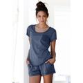 Shorty ARIZONA Gr. 56/58, blau (jeans, meliert) Damen Homewear-Sets Pyjamas