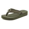 Badezehentrenner LASCANA, Damen, Gr. 35, grün (oliv), Obermaterial: 100% Textilmaterial. Decksohle: 100% Synthetik. Laufsohle: 100% Synthetik, unifarben, feminin, Schuhe Zehentrenner Dianette, Sandale, Pantolette, Badeschuh mit Ringapplikation...
