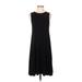 ASOS Casual Dress - A-Line Crew Neck Sleeveless: Black Print Dresses - Women's Size 4