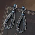 Boucles d'oreilles pendantes en argent antique vintage pour femmes boucles d'oreilles pendantes en