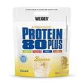 WEIDER Protein 80 Plus Mehrkomponenten Protein Pulver, Eiweißpulver für cremige, unverschämt leckere Eiweiß Shakes, Kombination aus Whey, Casein, Milchprotein-Isolat & Ei-Protein, Banane, 2kg