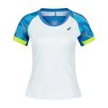 Asics Damen Tennisshirt COURT GRAPHIC SHORT SLEEVE TOP, dunkelblau, Gr. XS