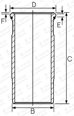 GOETZE ENGINE Zylinderlaufbuchse Universal 111,500mm 15-459340-00 Image