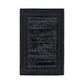 Tapis de salon en polyester noir 120x170 cm