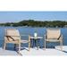 Cordelia 3 pc. Eucalyptus and Nautical Rope Lounge Chairs with Marble Side Table