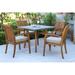Nadine 5 pc. Eucalyptus 36" Dining Set with Deluxe Chairs