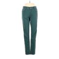 BCBGeneration Jeans - Super Low Rise Skinny Leg Denim: Green Bottoms - Women's Size 25 - Colored Wash