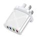 LBECLEY Cable Wall Plug Charging 3.1A Charging Interface Adapter/Uk Type-C Head 3Usb + Pd Mobile Multi Pd Port Phone Travel Charger Cable&Charger Phone Wall Chargers for Android Fast Charge White