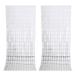 2Pcs Square Foil Fringe Backdrop Curtain Tinsel Curtain Backdrop for Birthday Wedding Party Decor