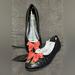 Disney Shoes | Disney Minnie Mouse Quilted Flats Size 7/8 Red Bow Nwt | Color: Black | Size: 8