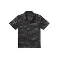 Langarmhemd BRANDIT "Brandit Herren Short Sleeves US Shirt" Gr. 6XL, US-Größen, grün (darkcamo) Herren Hemden Oberhemden