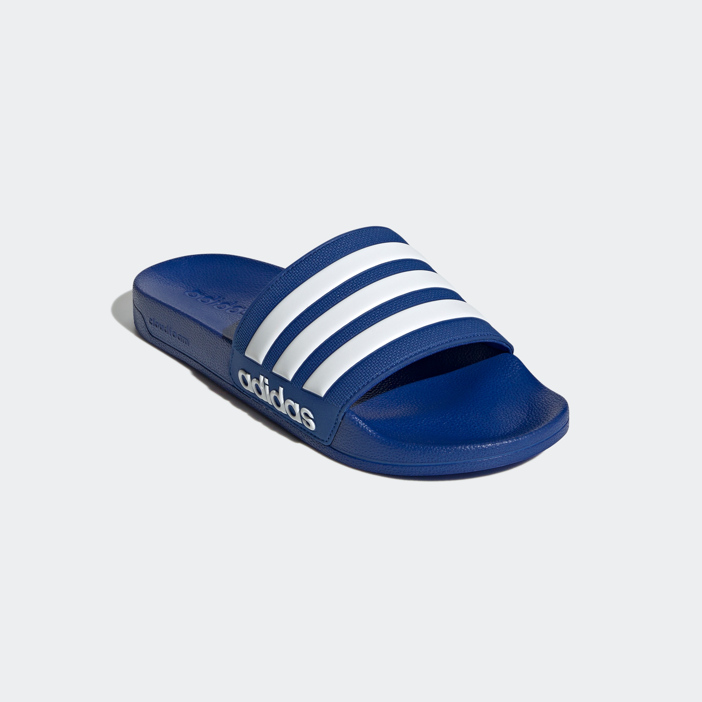 Badesandale ADIDAS SPORTSWEAR "SHOWER ADILETTE", Herren, Gr. 39, blau (royal blau, cloud weiß, royal blau), Synthetik, Schuhe, Badelatschen