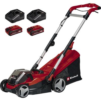 Akku-Rasenmäher EINHELL "Einhell Power X-Change RASARRO 36/34", rot, B:37cm H:89,5cm T:133cm, Rasenmäher, mit 2x Akku 18