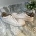 Coach Shoes | Coach Cream/ White Leather Low Top Sneakers Women's 9.5 Used Condition | Color: Cream/White | Size: 9.5