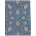 Blue/Ivory Rectangle 5' x 7' Kitchen Mat - KAVKA DESIGNS Shabylon Kitchen Mat 84.0 x 60.0 x 0.08 in blue | Wayfair MWMAT-17302-5X7-MGT2564