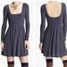 Free People Dresses | Free People Metallic Babydoll Dress | Color: Gray/Silver | Size: Xs