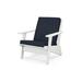 POLYWOOD® Riviera Modern Lounge Outdoor Chair Plastic in Gray | 32.75 H x 29.75 W x 31.5 D in | Wayfair 1401-GY152939