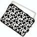 13-15 Inch Cow Print Laptop Sleeve Case/Water-Resistant Neoprene Notebook Computer Pocket Tablet Briefcase Carrying Bag/Pouch Skin Cover for HP/Dell/Lenovo/Asus/Acer/Apple