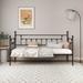 Canora Grey Fricis Twin Steel Daybed Metal in Black | 42.4 H x 40.87 W x 78.23 D in | Wayfair 04C0A6AF72144F18ADBF53F272BC7436