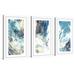 Orren Ellis ALU-0693_3ALU Feeling Blue - 3 Piece Single Picture Frame Painting on Metal in Blue/White | 25.25 H x 39.75 W x 1 D in | Wayfair