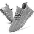 Linenghs Mens Trainers Running Shoes Lightweight Gym Trainers Summer Tennis Sports Shoes Fitness Outdoor Sneakers Light Grey 7